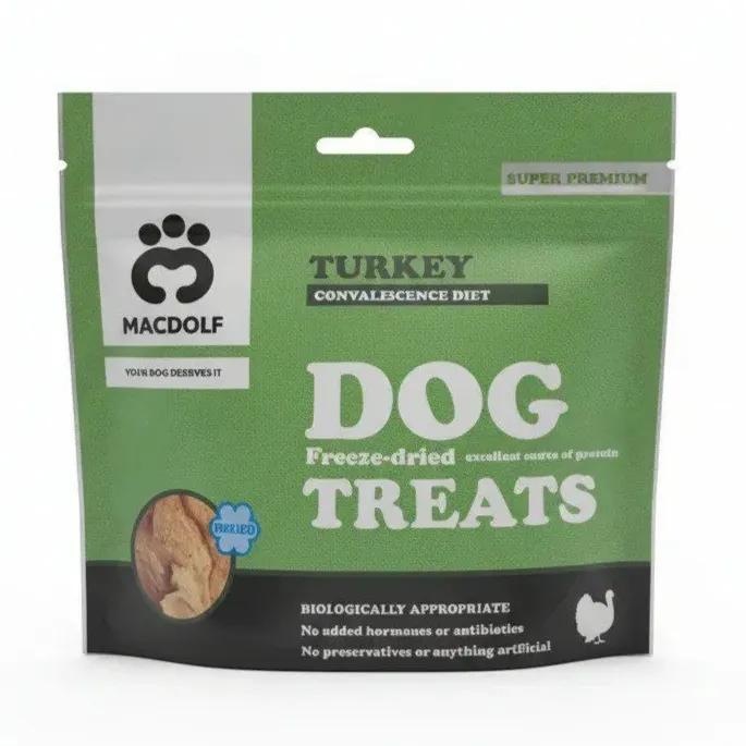 تشویقی سگ مک دولف با طعم بوقلمون خشک شده به روش انجمادی (Freeze-Dried)