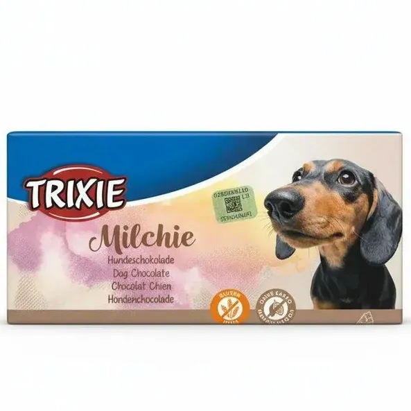 شکلات شیری مخصوص سگ تریکسی مدل Milchie | تشویقی بدون گلوتن ۱۰۰ گرمی