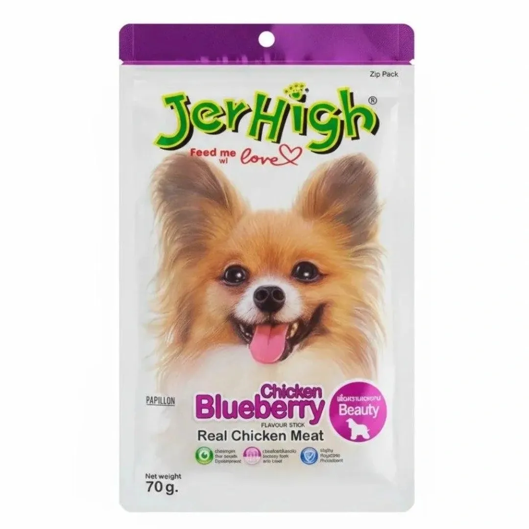 تشویقی سگ جرهای مرغ و بلوبری