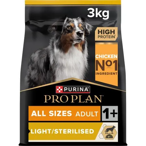 غذای خشک سگ همه نژاد ها purina proplan مدل light/sterilised
