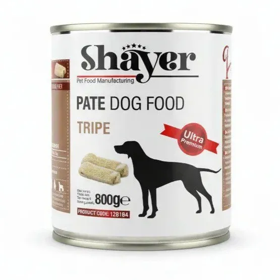 کنسرو غذای سگ شایر مدل پته سیرابی وزن ۸۰۰ گرم