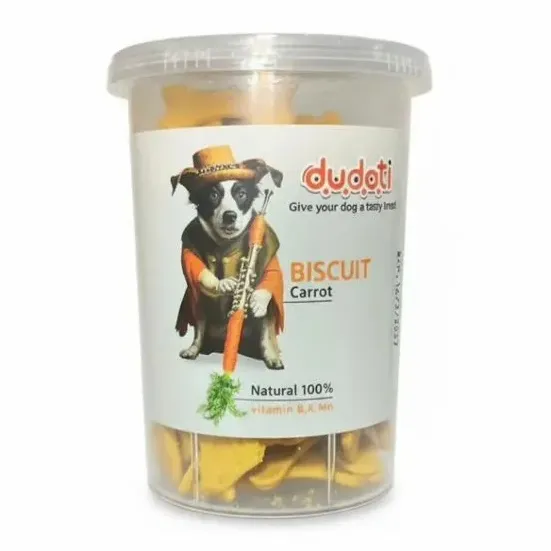 بیسکویت سگ دودوتی با طعم هویج - تشویقی ۱۰۰٪ طبیعی و ویتامینه