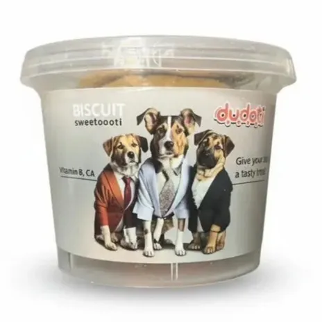 بیسکویت تشویقی سگ دودوتی مدل Sweetoooti غنی شده با ویتامین B و کلسیم