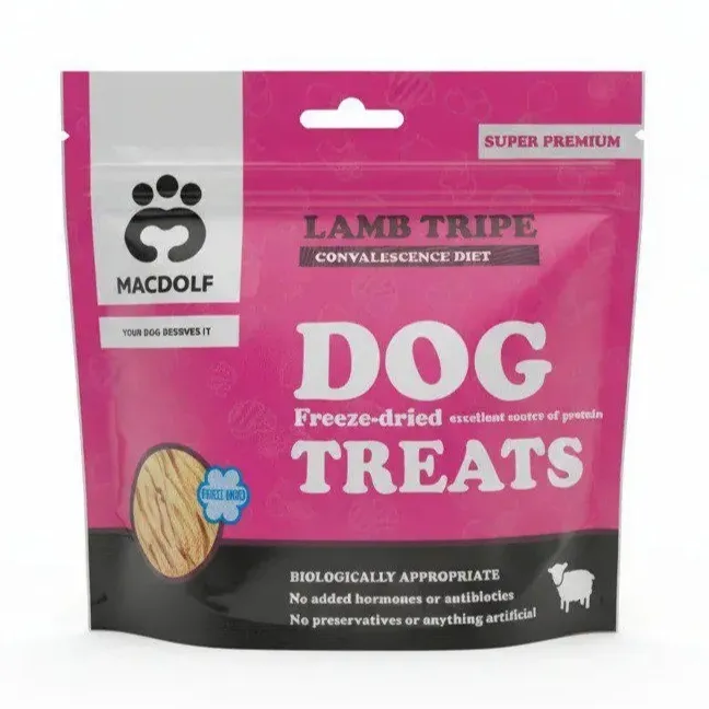 تشویقی سگ مک دولف با طعم سیرابی بره خشک شده به روش انجمادی (Freeze-Dried)