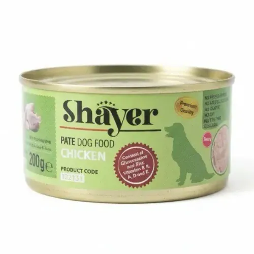 کنسرو غذای سگ شایر مدل پته با طعم مرغ وزن 200 گرم