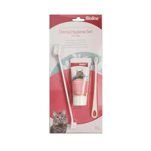 ست بهداشت دهان و دندان گربه بیولاین