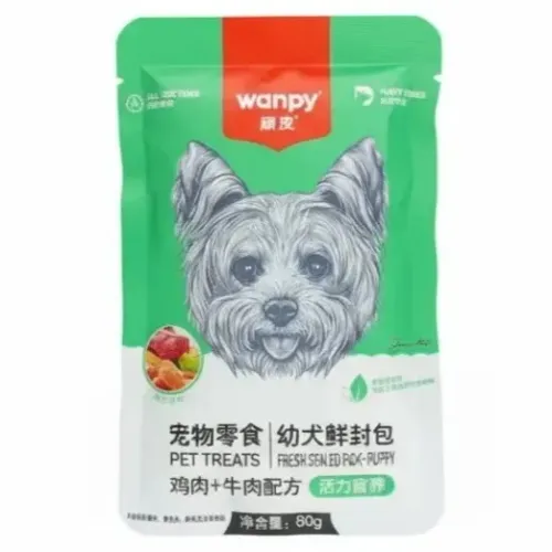 پوچ سگ پاپی ونپی مرغ و گوشت گاو ۸۰ گرم