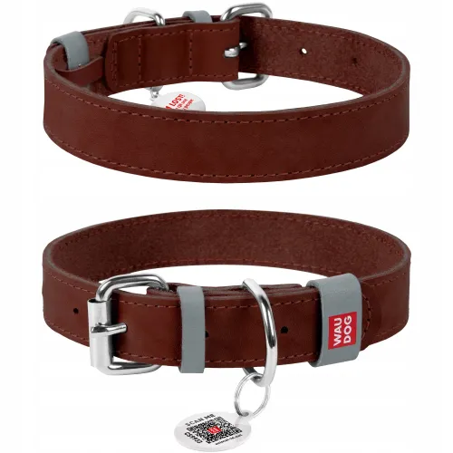 قلاده چرمی WAUDOG Classic