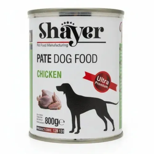 کنسرو غذای سگ شایر مدل پته مرغ وزن ۸۰۰ گرم