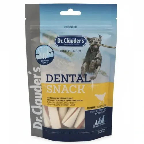 تشویقی دنتال سگ دکتر کلادرز با طعم مرغ مخصوص سگ نژاد کوچک (Dr. Clauder's Dental Snack Small Breed)