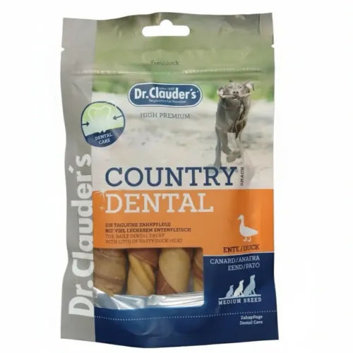 اسنک دنتال سگ دکتر کلادرز مدل Country Dental با طعم اردک (مخصوص نژاد متوسط)