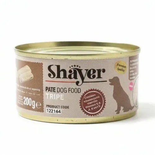 کنسرو غذای سگ شایر مدل پته با طعم سیرابی وزن 200 گرم