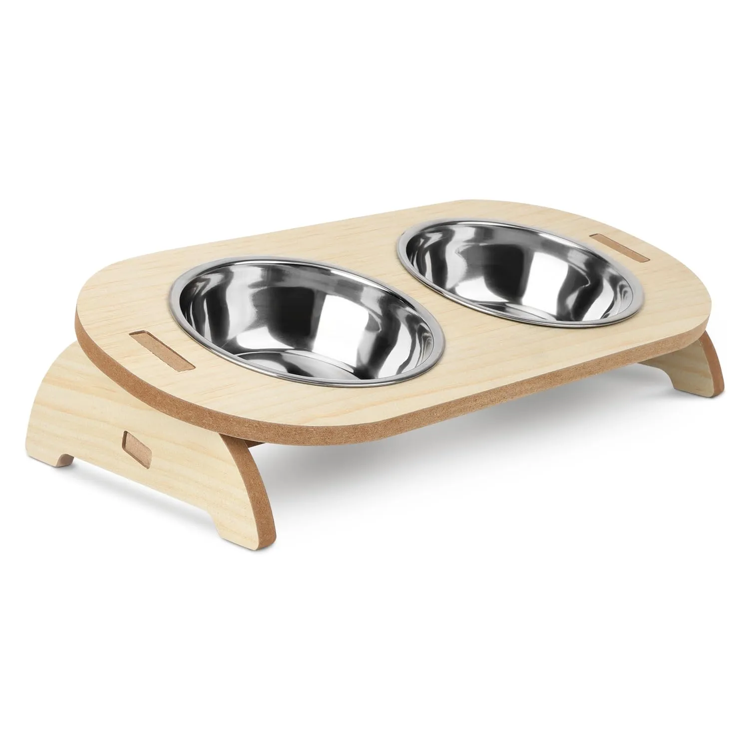 ست ظرف غذای استیل شیبدار سگ و گربه