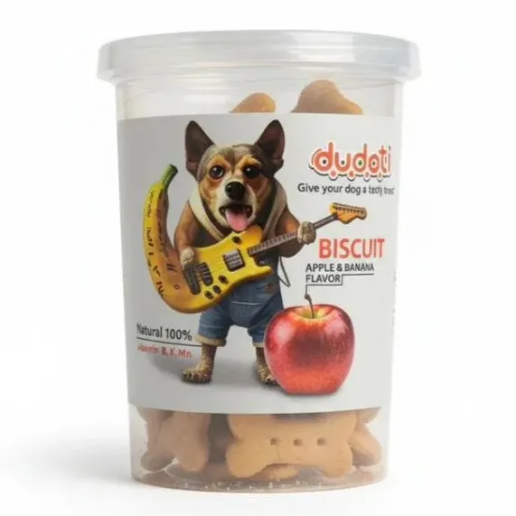 بیسکویت تشویقی سگ دودوتی با طعم سیب و موز