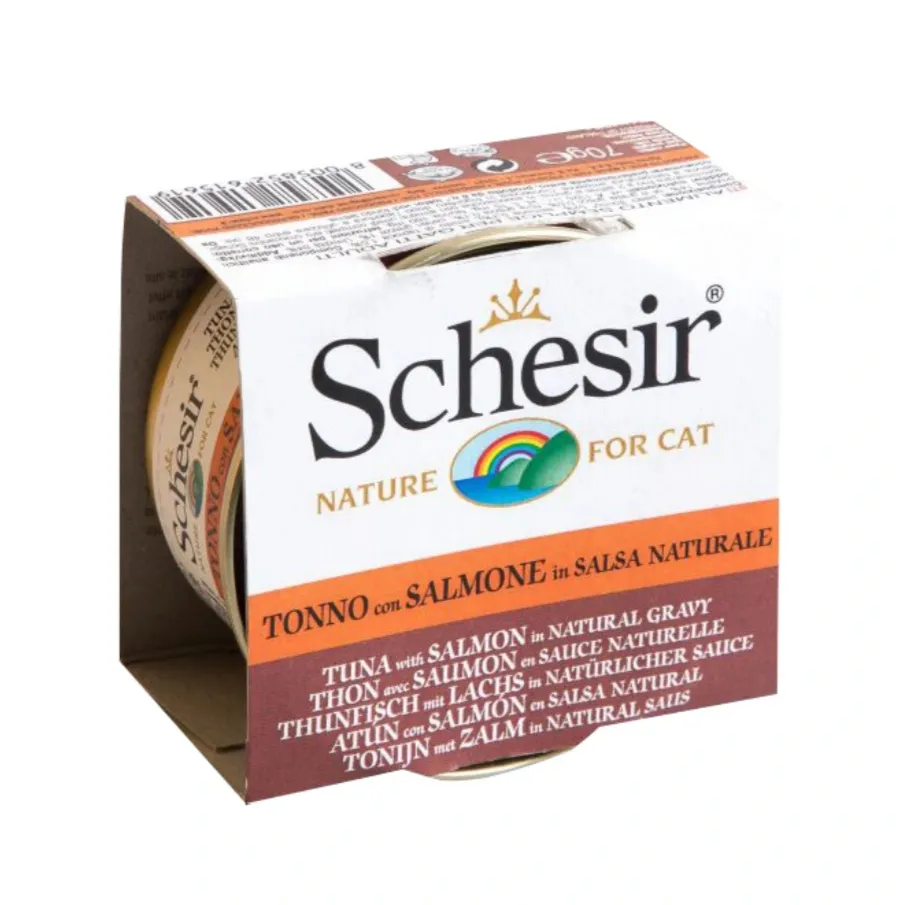 کنسرو گربه شسیر با طعم تن و ماهی سالمون